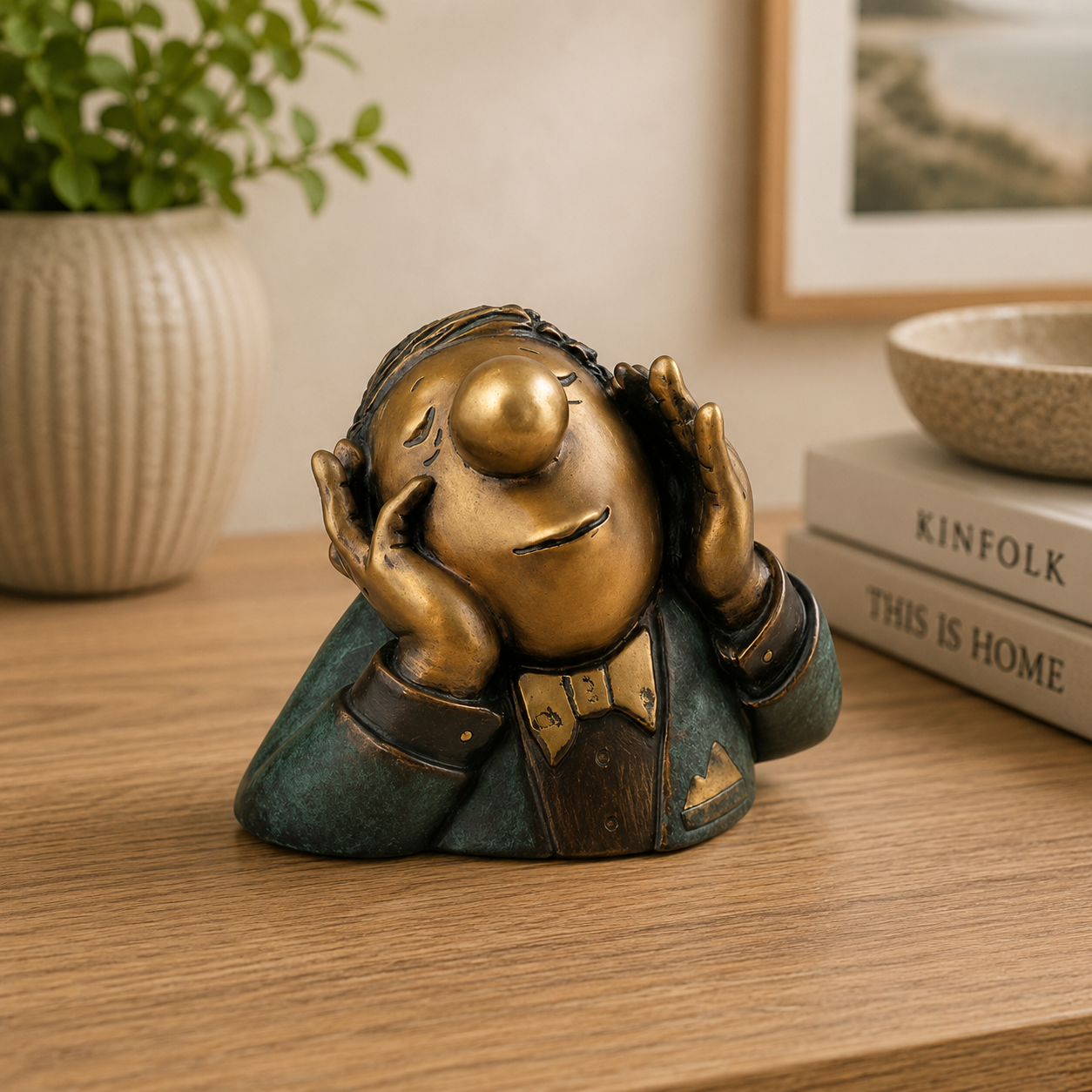 Loriot: Skulptur "Der Träumer" Bronze