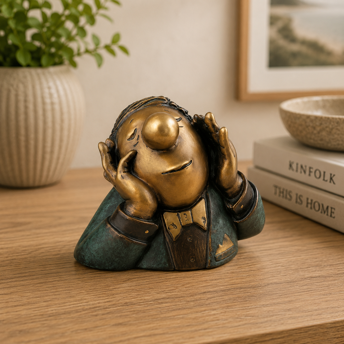 Loriot: Skulptur "Der Träumer" Bronze