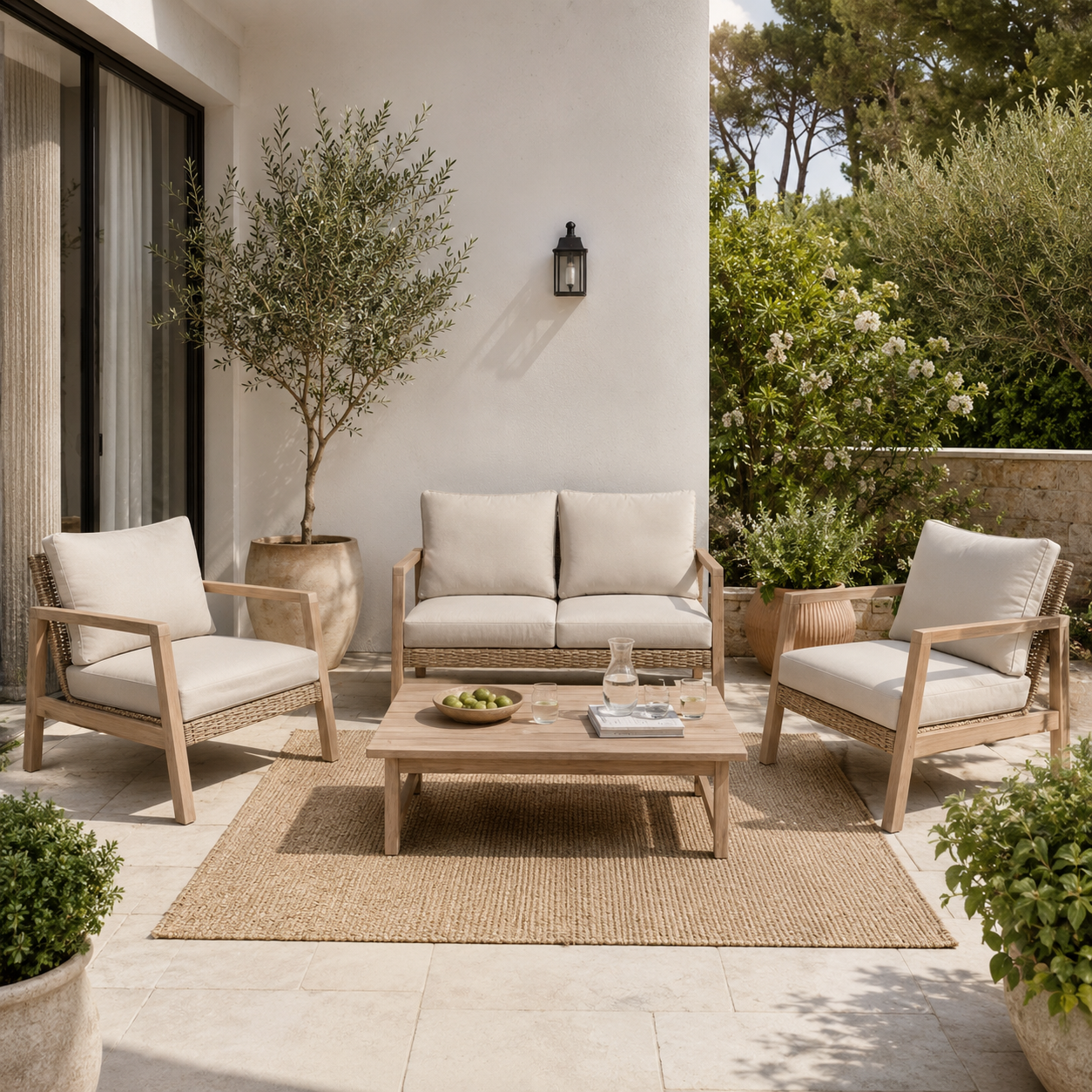 Lounge-Set SAN MATEO inkl. Kissen (4-teilig)