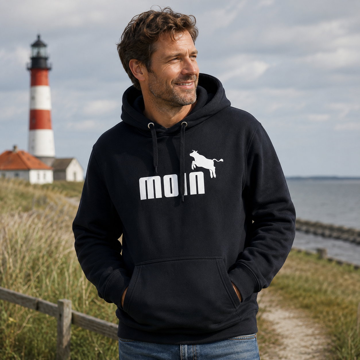 "MOIN mit Kuh" - Der Hoodie von XS - XXXL UNISEX