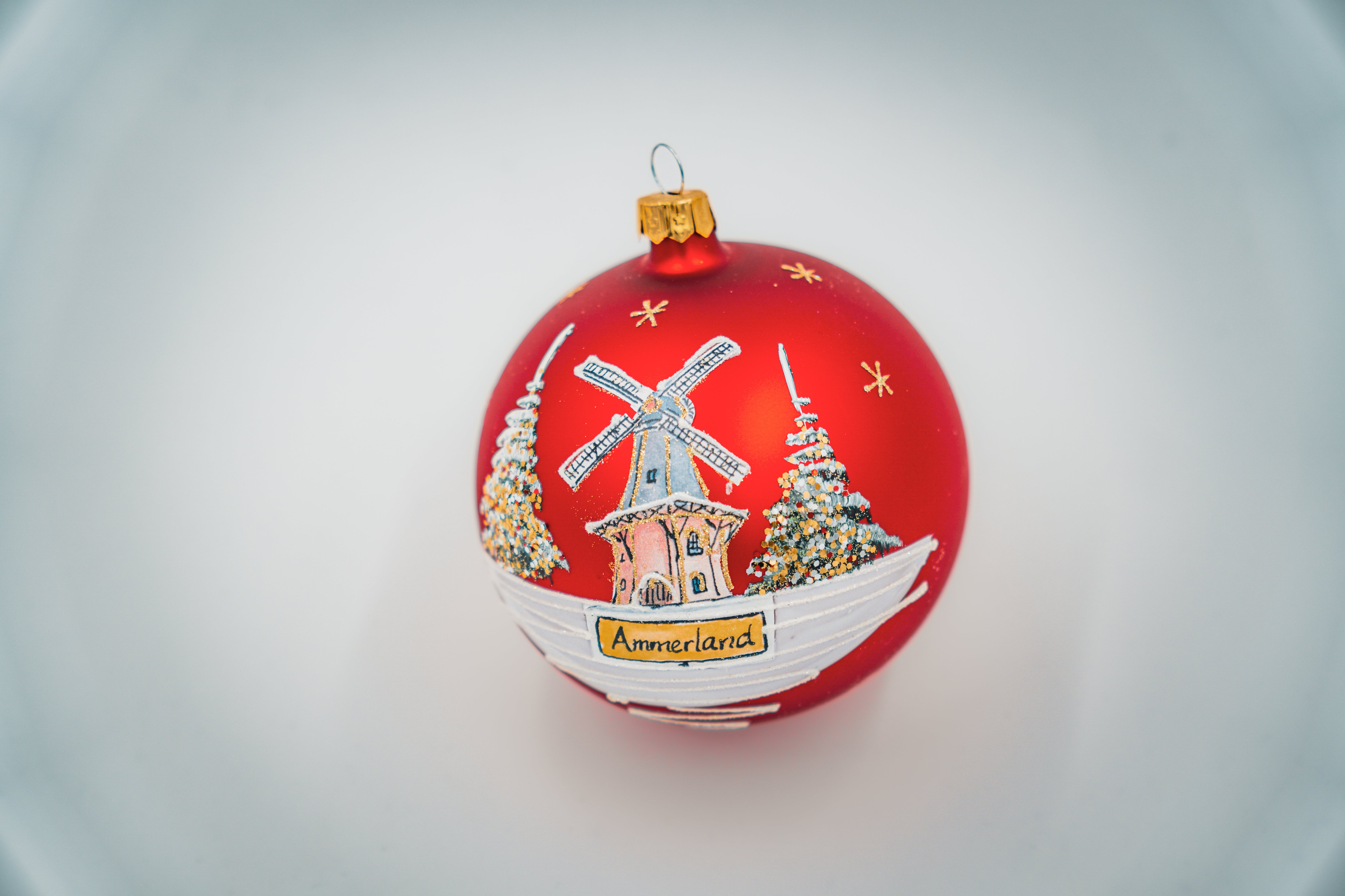 Ammerland Weihnachtskugel Mühle 10cm