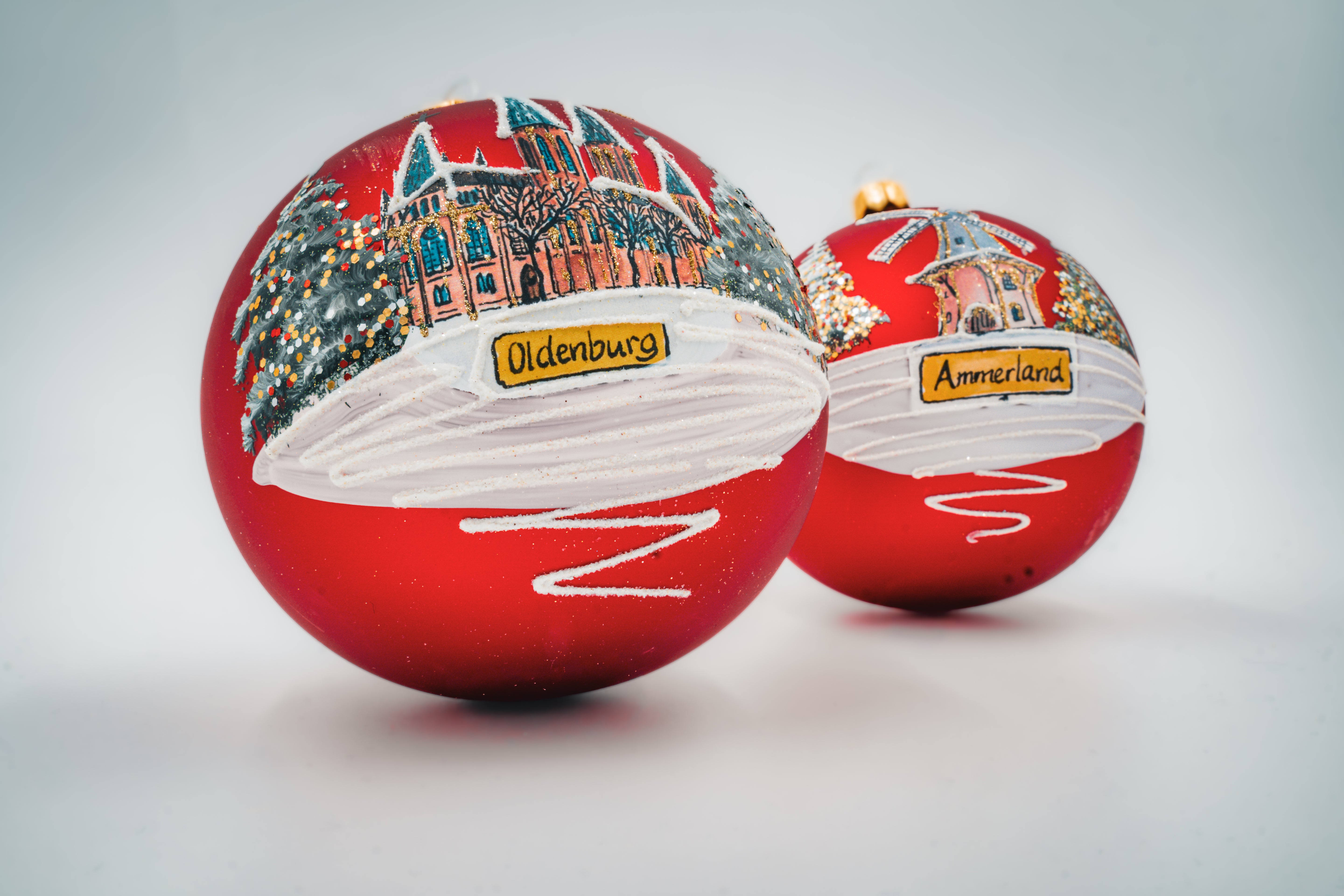 Oldenburg Weihnachtskugel Lambertikirche 10cm