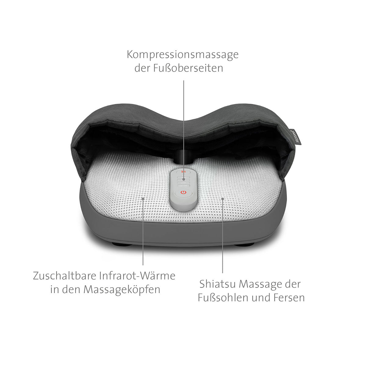 Shiatsu-Fußmassage inkl. Rotlicht- und Wärmefunktion