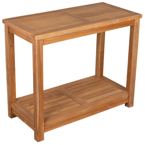 Pflanztisch Salford Teak mit Ablage