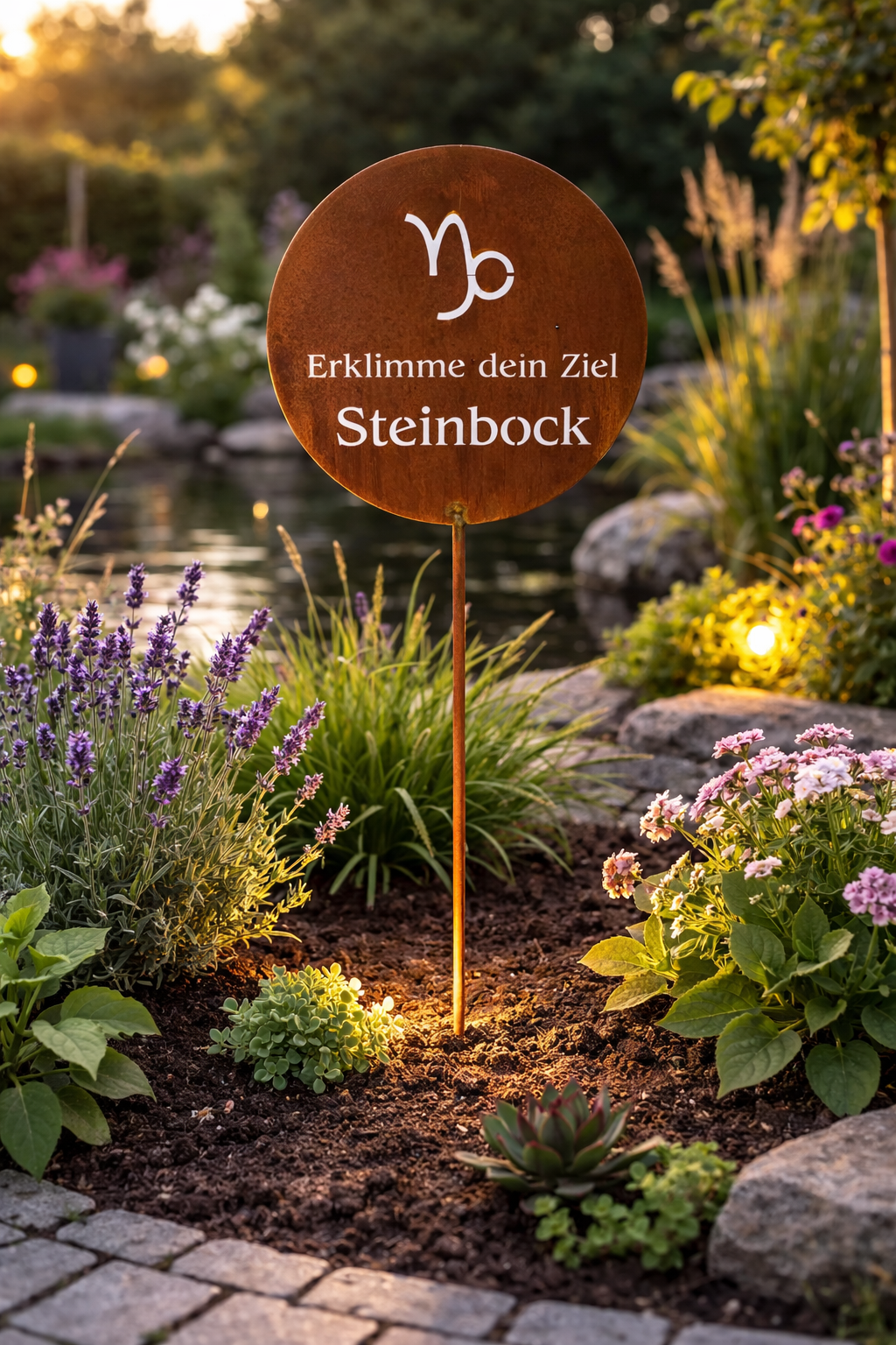 Gartenstecker Sternzeichen Steinbock 22.12. - 20.01. | Edelrost
