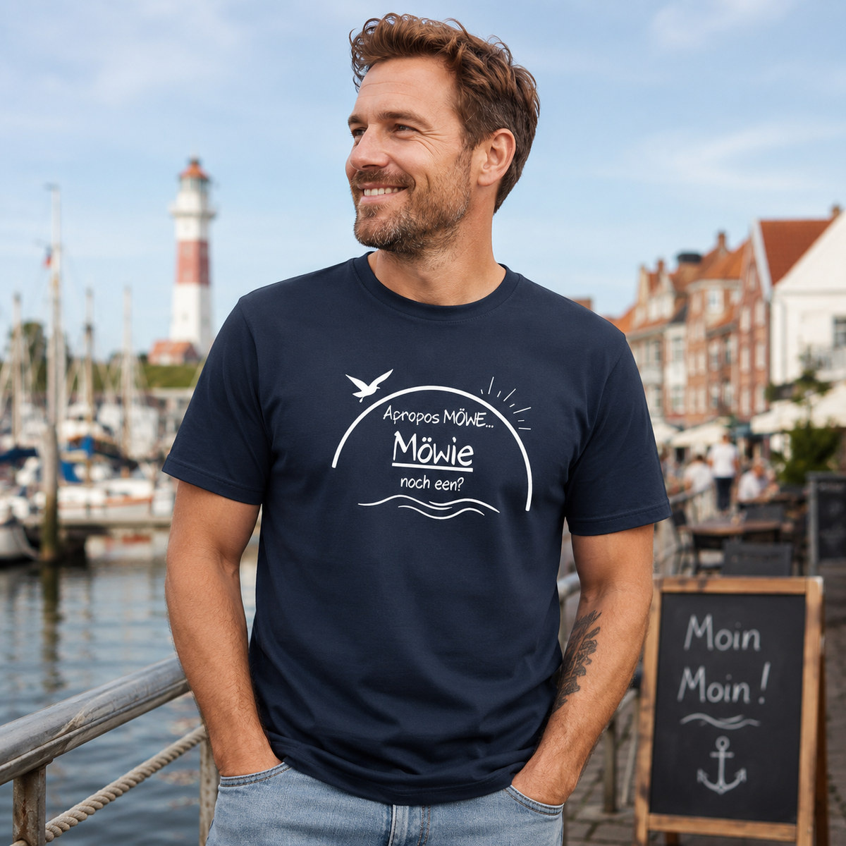 T-Shirt "Apropos MÖWE..." för Mannslüü