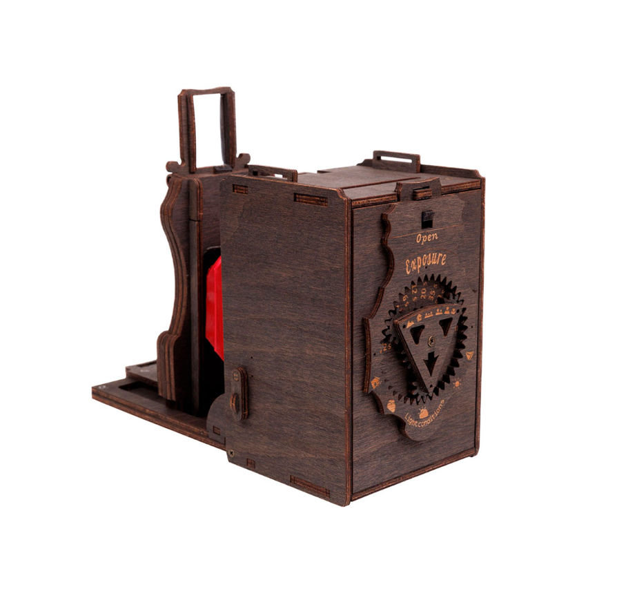 Vorteilsaktion: 3D-Holzpuzzle, Sofortbildkamera Bausatz inkl. Fujifilm Instax + gratis Stativ