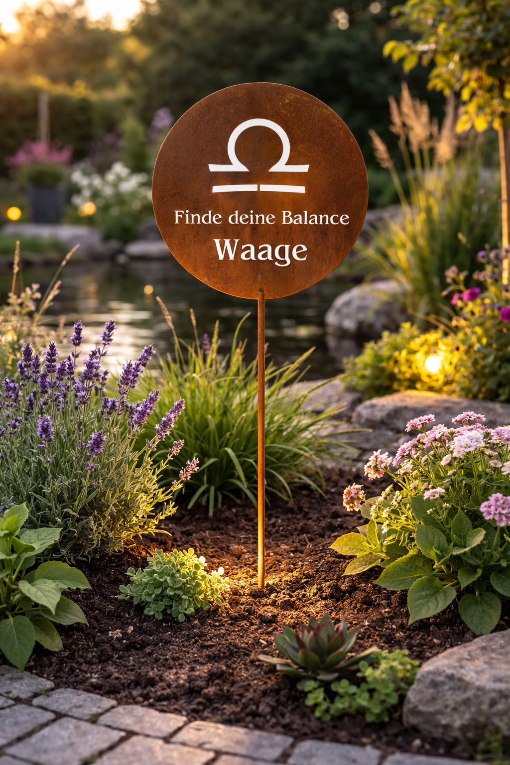 Gartenstecker Sternzeichen Waage 24.09. - 23.10. | Edelrost