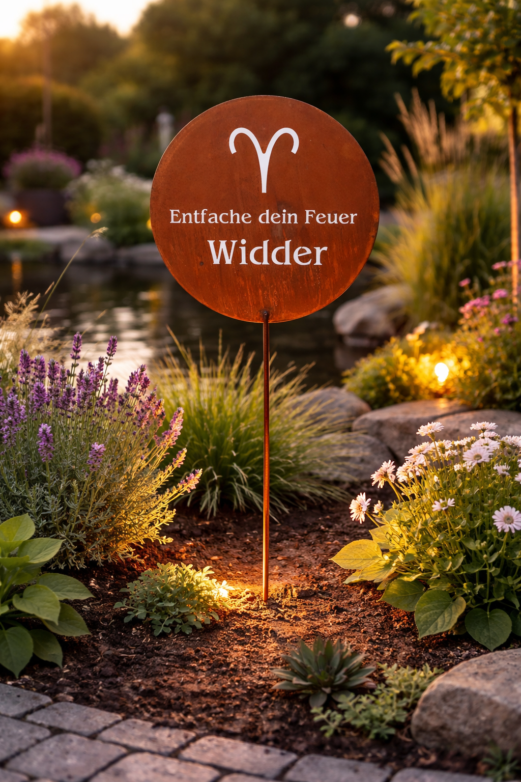 Gartenstecker Sternzeichen Widder 21.03. - 20.04. | Edelrost