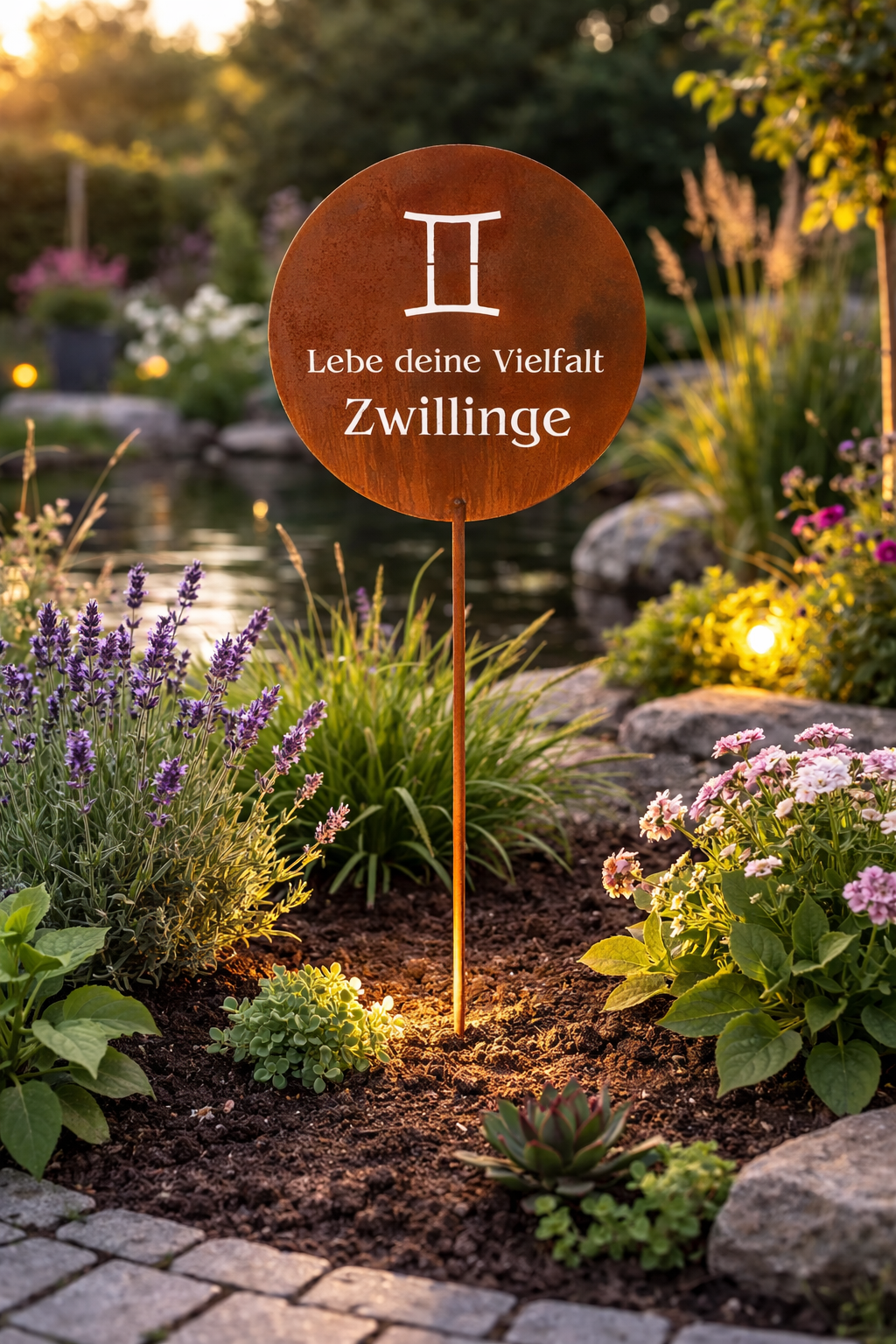 Gartenstecker Sternzeichen Zwillinge 21.05. - 21.06. | Edelrost