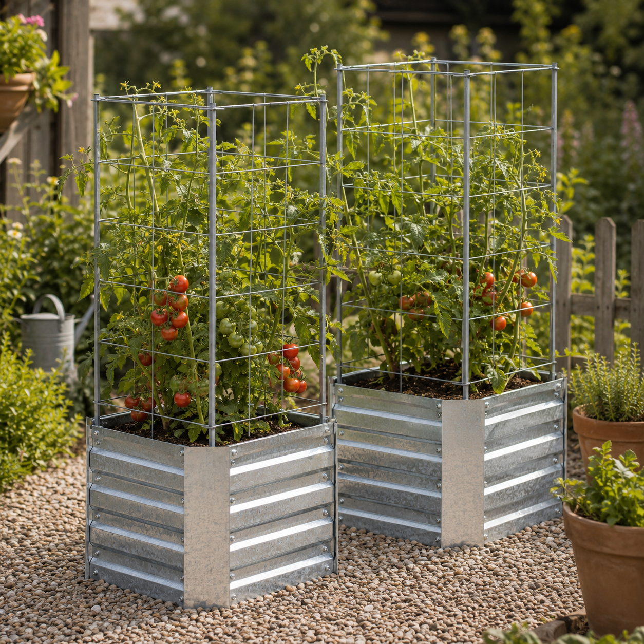 Beetumrandung mit Rankhilfe DAHLIA (2er-Set)