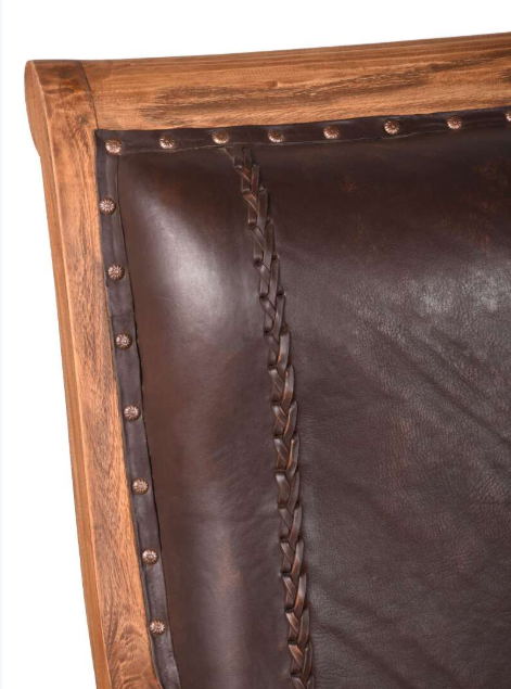 Ledersessel mit Hocker BAHIA