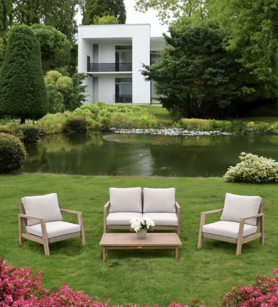 Lounge-Set SAN MATEO inkl. Kissen (4-teilig)
