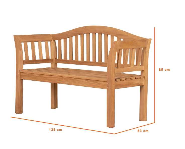 Teakholz Friesenbank Wave