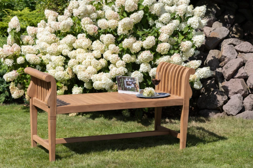 Gartenbank Wigan Teak 130 cm ohne Rückenlehne