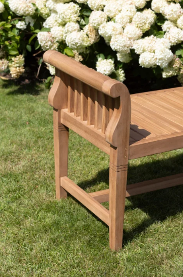 Gartenbank Wigan Teak 130 cm ohne Rückenlehne