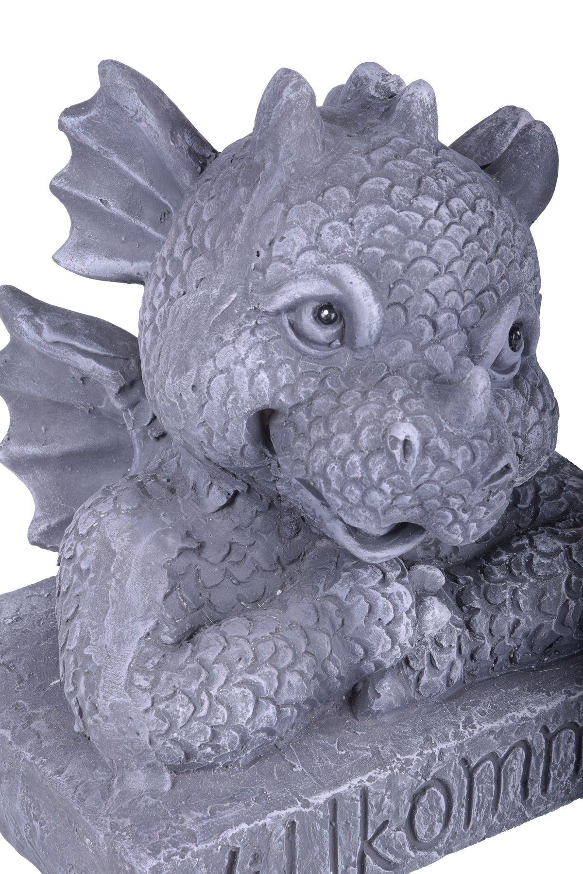 Gartenfigur DRACHE Willkommen