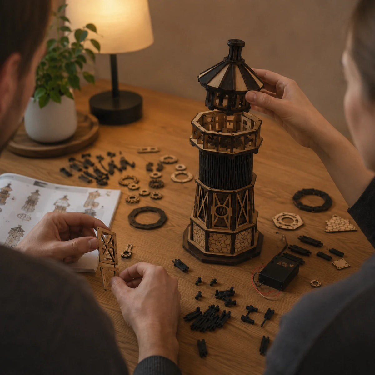 3D Holzpuzzle - Luminous Leuchtturm