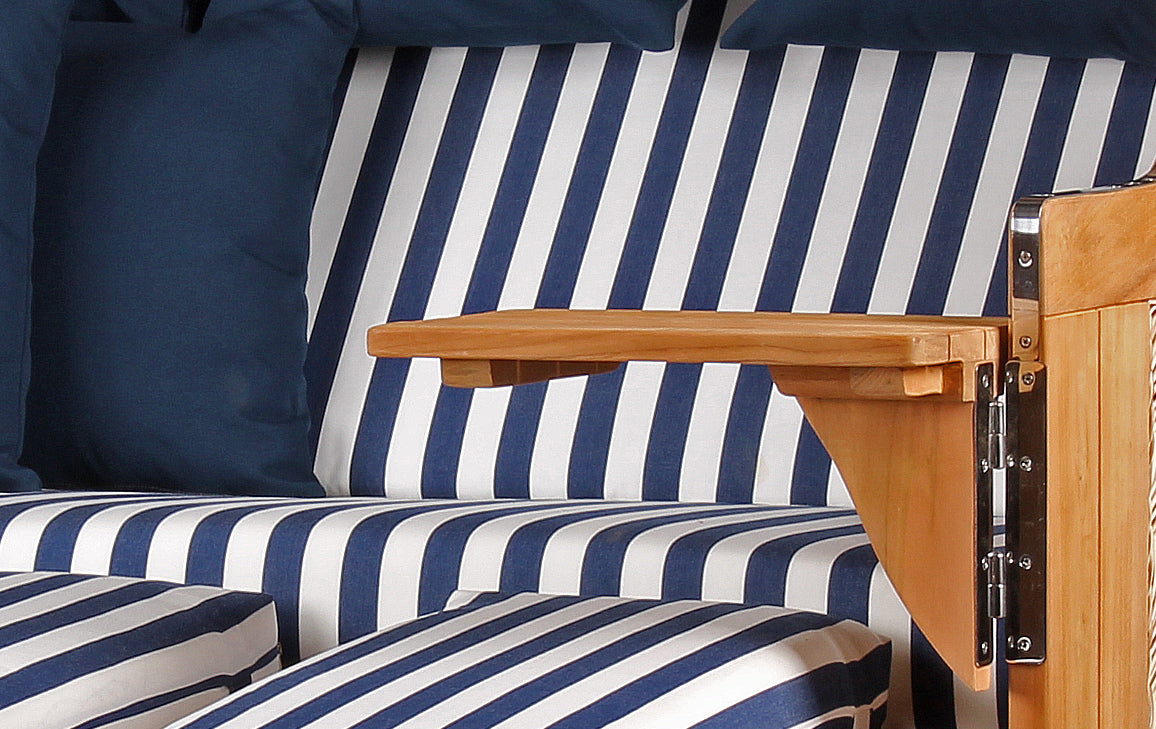 Strandkorb Baltikum XXL Dessin 518 inkl. Feuerschale IDAHO