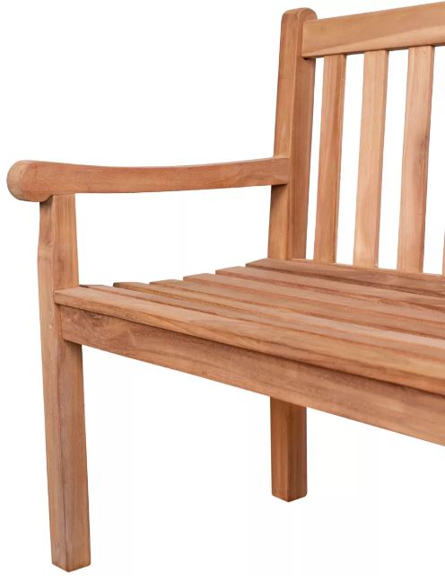 Teakholz Gartenbank Kleeblatt 120 cm