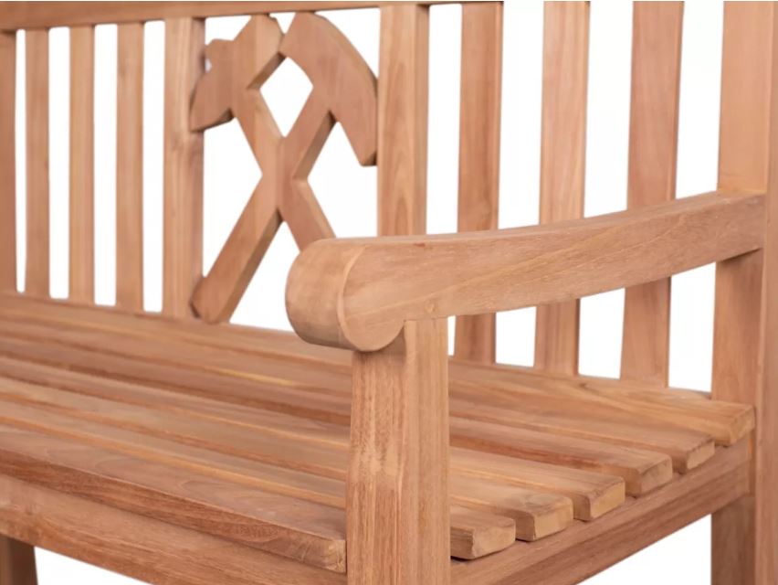 Teakholz Gartenbank Glückauf 120 cm