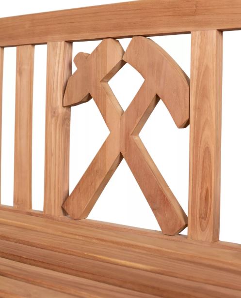 Teakholz Gartenbank Glückauf 120 cm