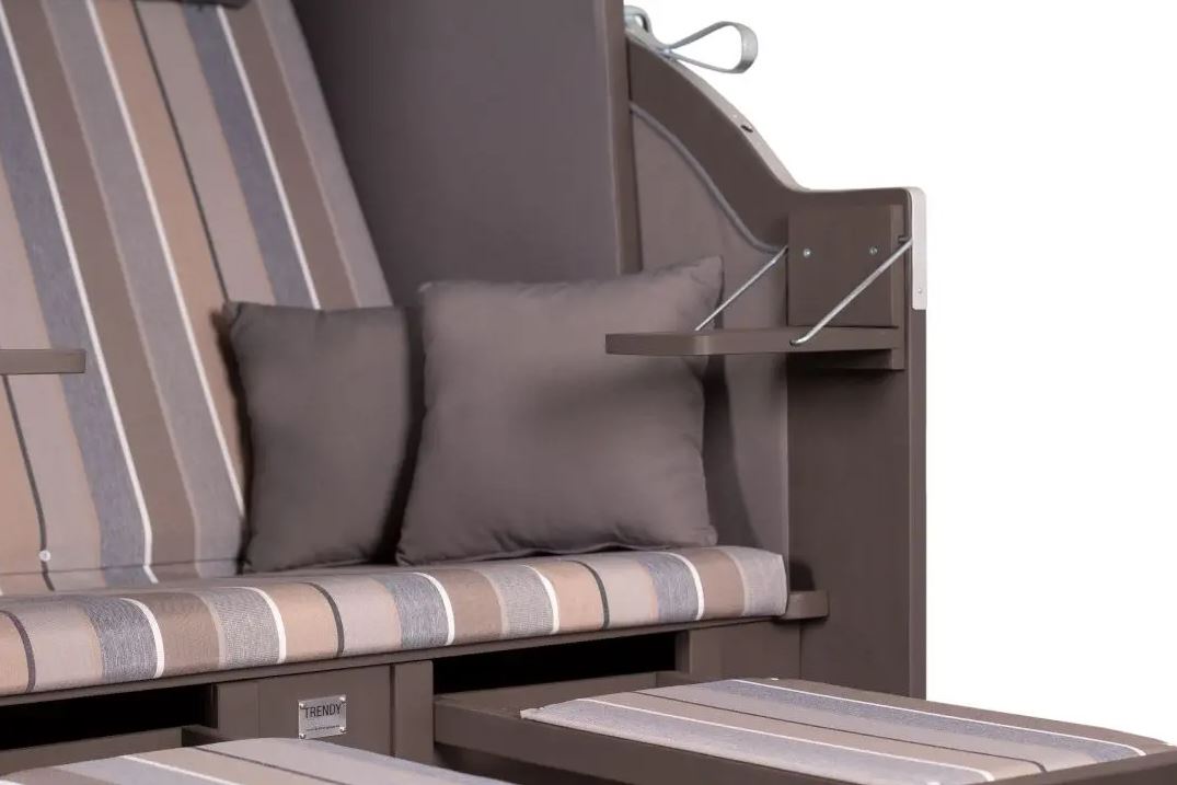 Strandkorb Langeoog (Dessin 403) inkl. Feuerschale IDAHO