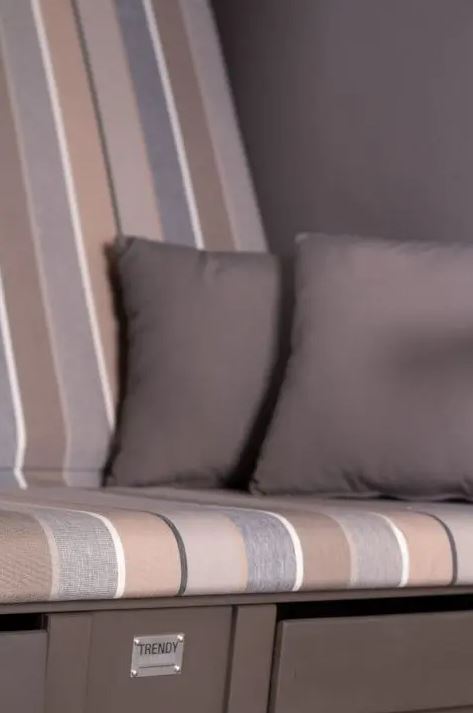 Strandkorb Langeoog (Dessin 403) inkl. Feuerschale IDAHO