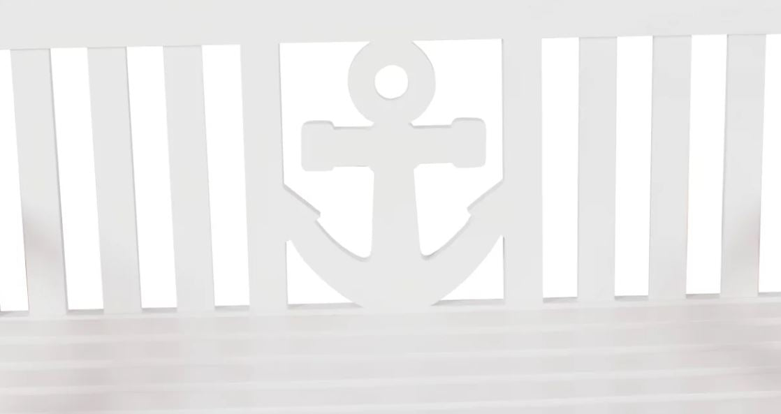 Gartenbank Anker Mahagoni Weiß 120 cm