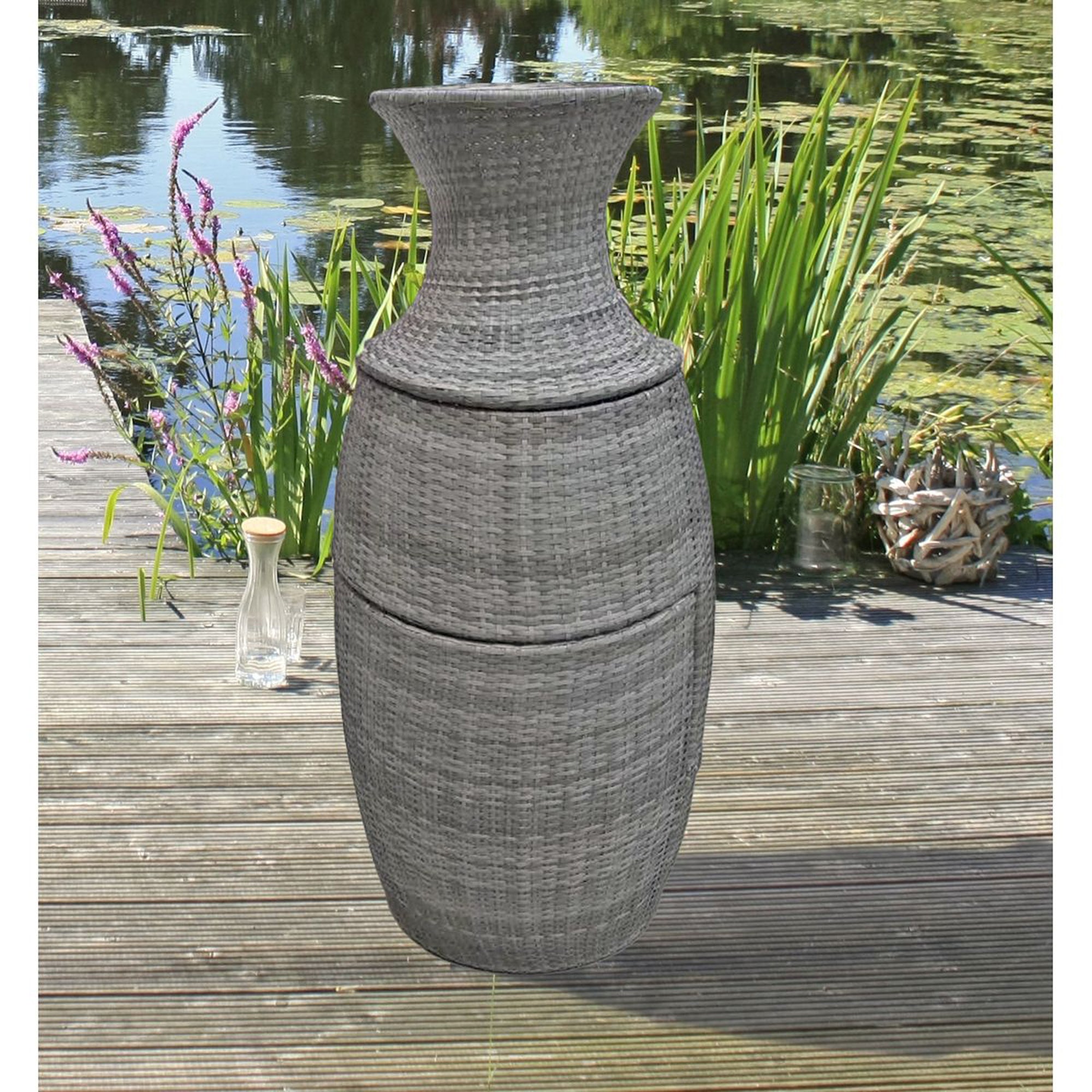 Club-Set LINZ (Kunststoffgeflecht, grau)