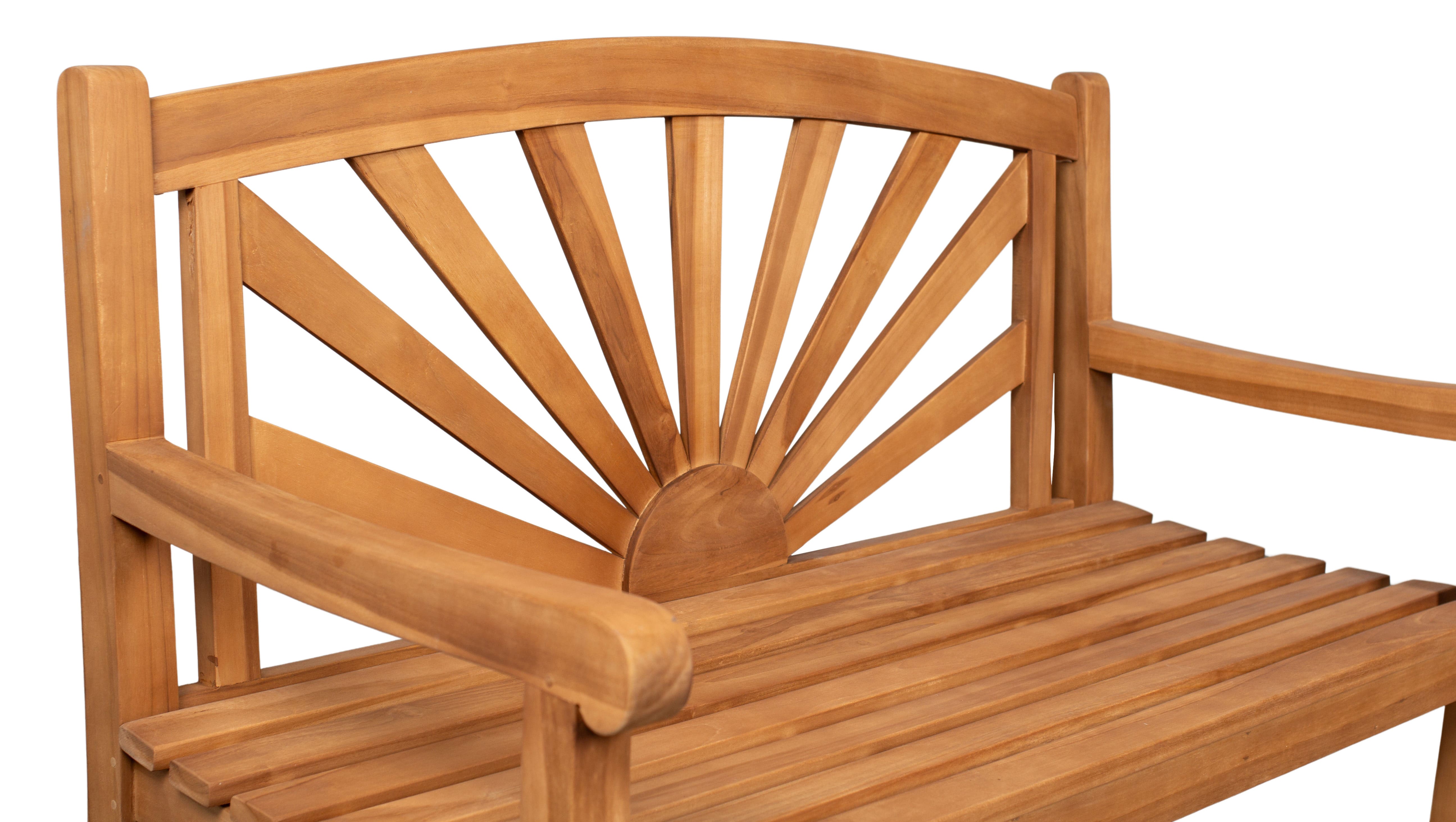 Teakholz Gartenbank Sonne 120 cm