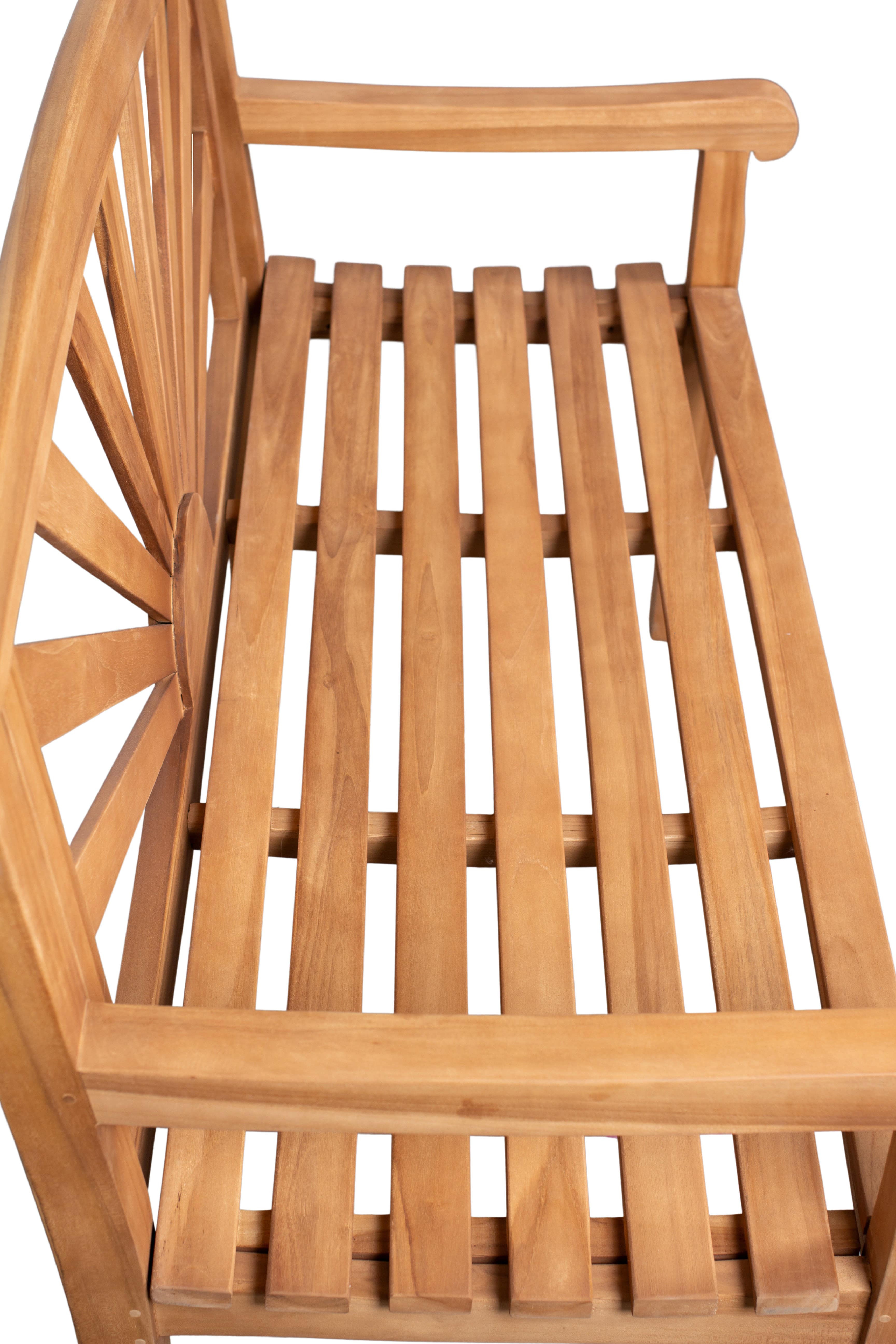 Teakholz Gartenbank Sonne 120 cm