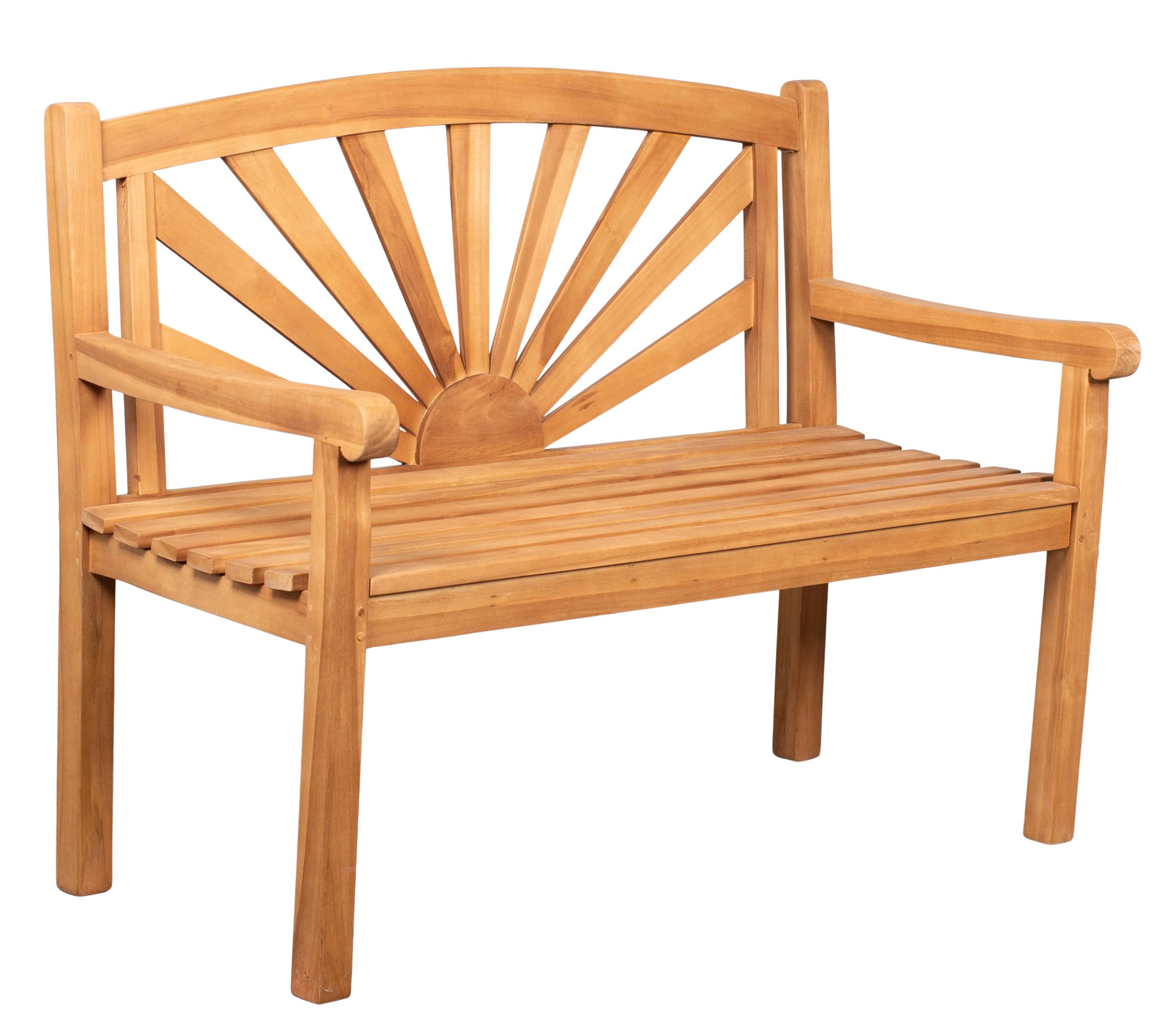 Teakholz Gartenbank Sonne 120 cm