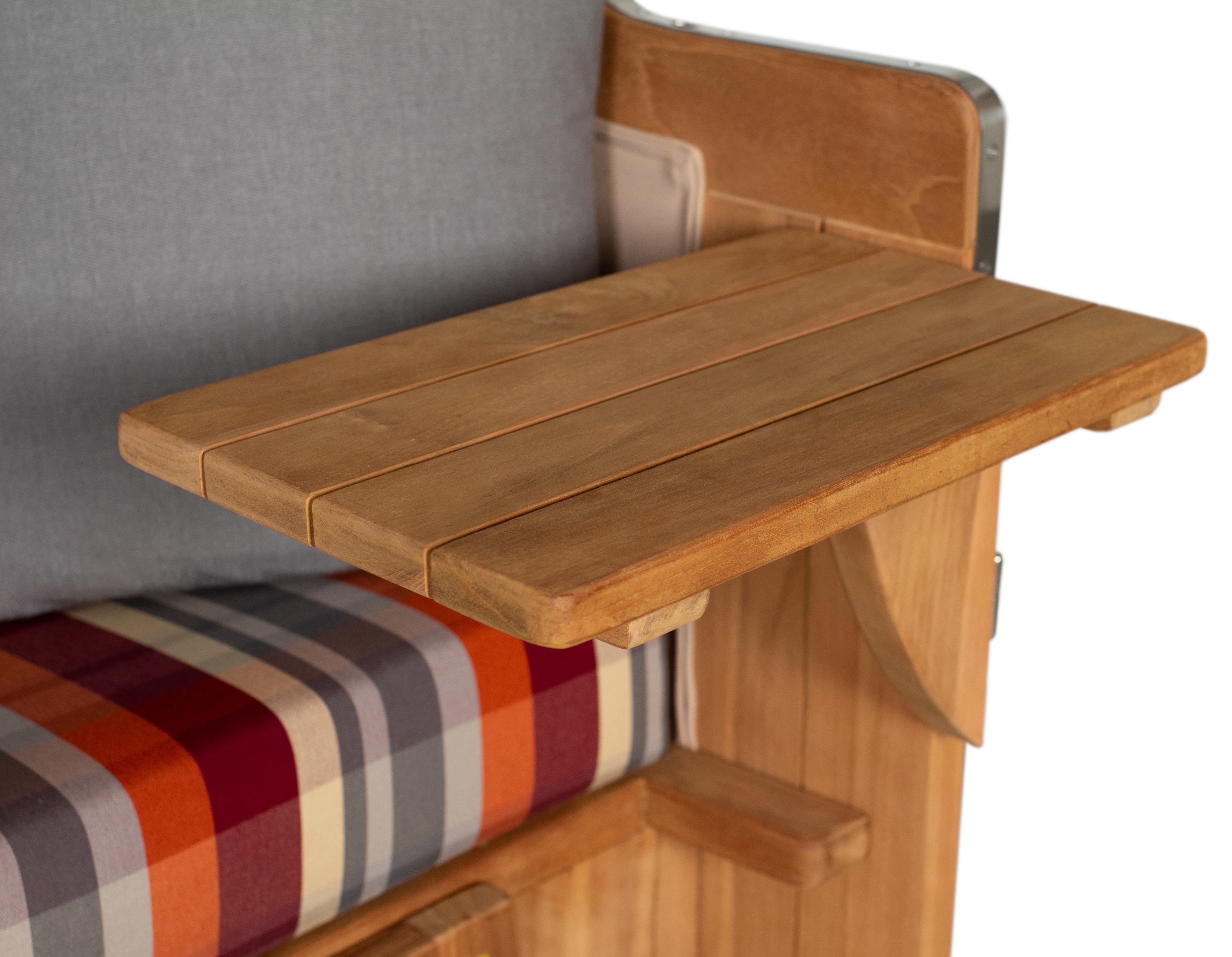 Strandkorb Düne Grande Bullauge PE Banana Dessin 584 inkl. Feuerschale IDAHO