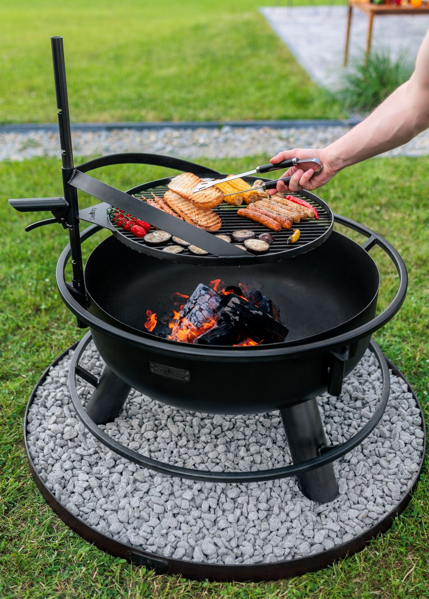 Feuerschalen-Set ARIZONA 110 cm (Grillrost Ø 60 cm)