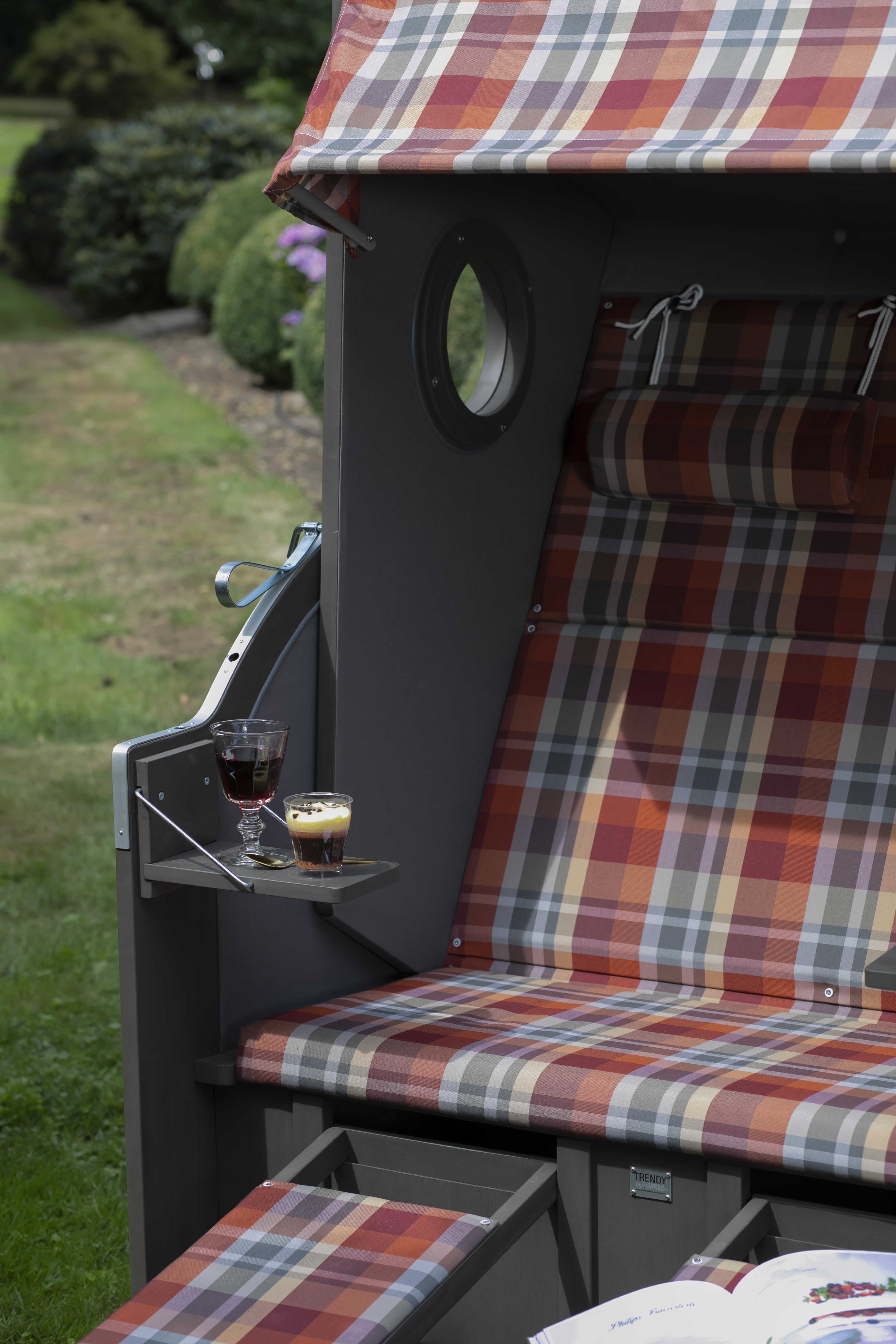 Strandkorb Twin View PE nature grey Dessin 429