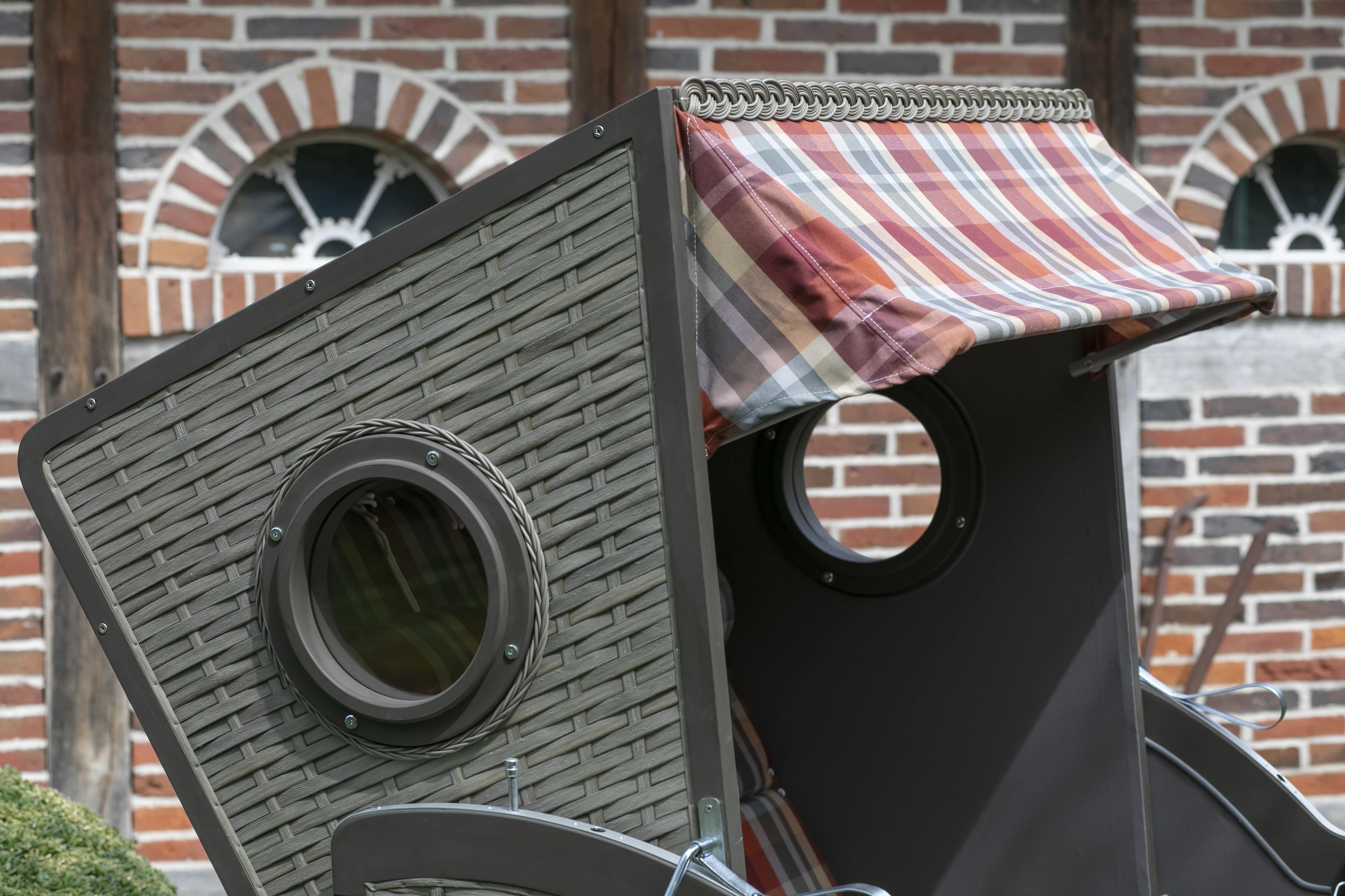 Strandkorb Twin View PE nature grey Dessin 429