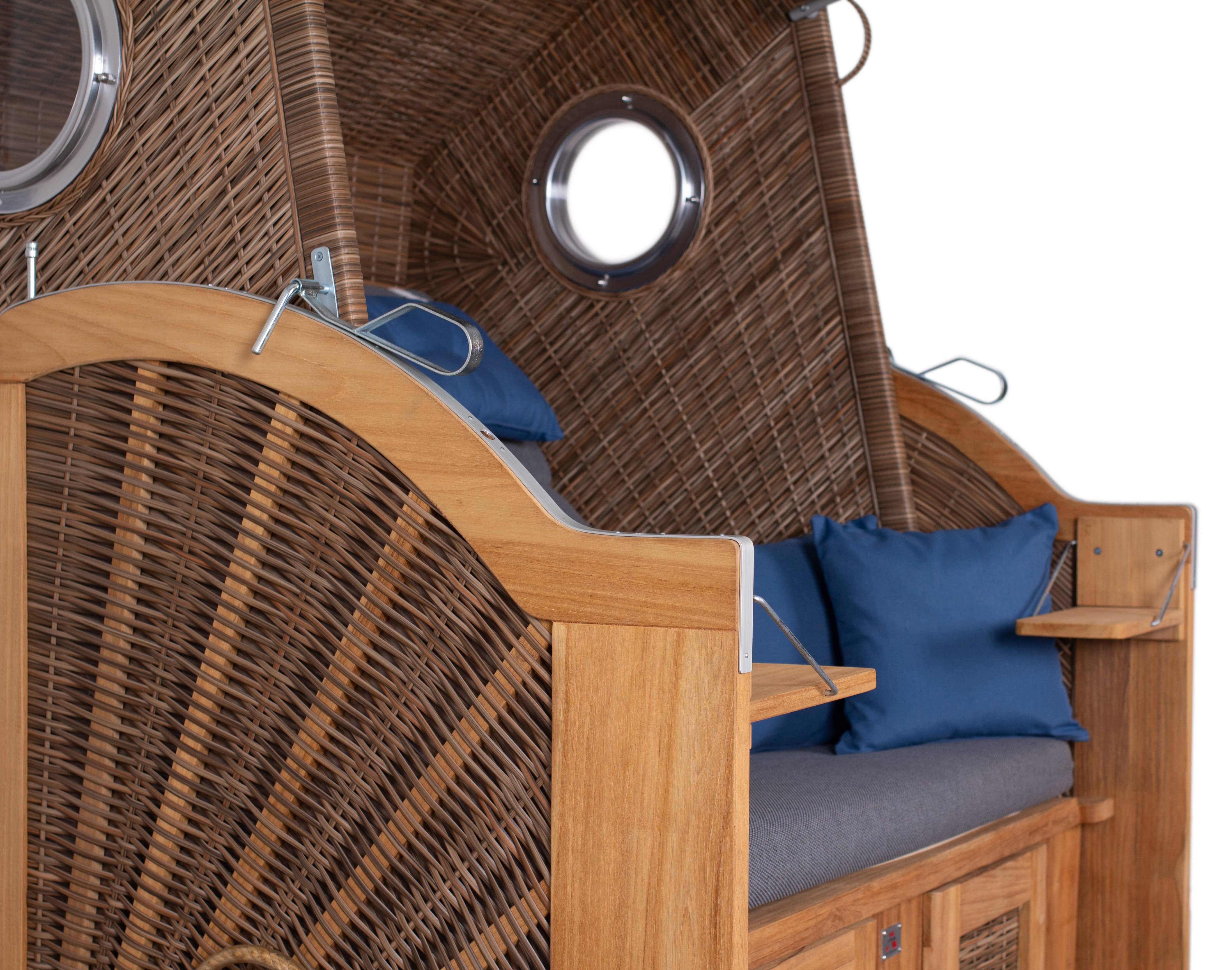 Strandkorb deVries PURE® Cliff XL SUN PE griseum Dessin 486