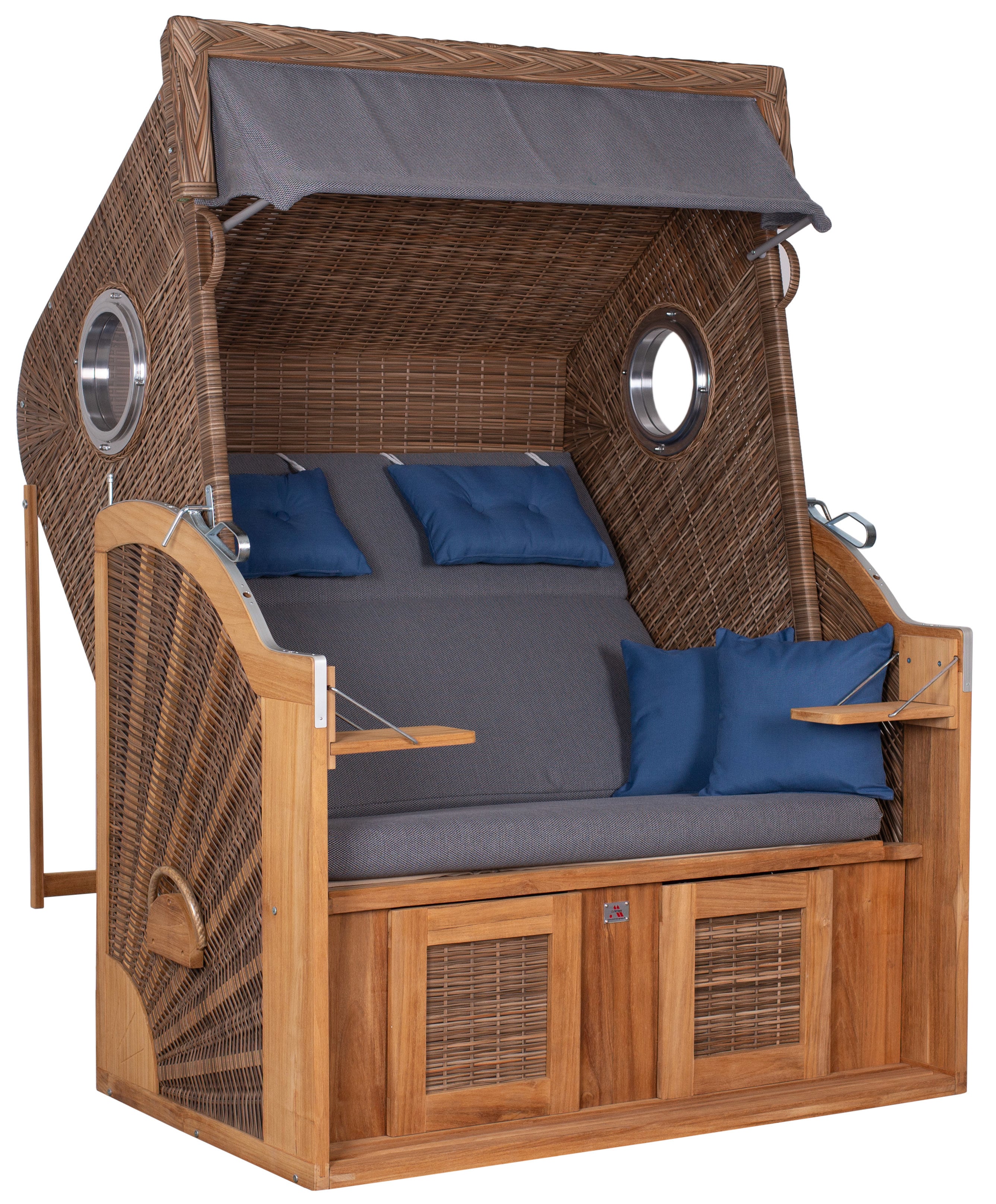 Strandkorb deVries PURE® Cliff XL SUN PE griseum Dessin 486