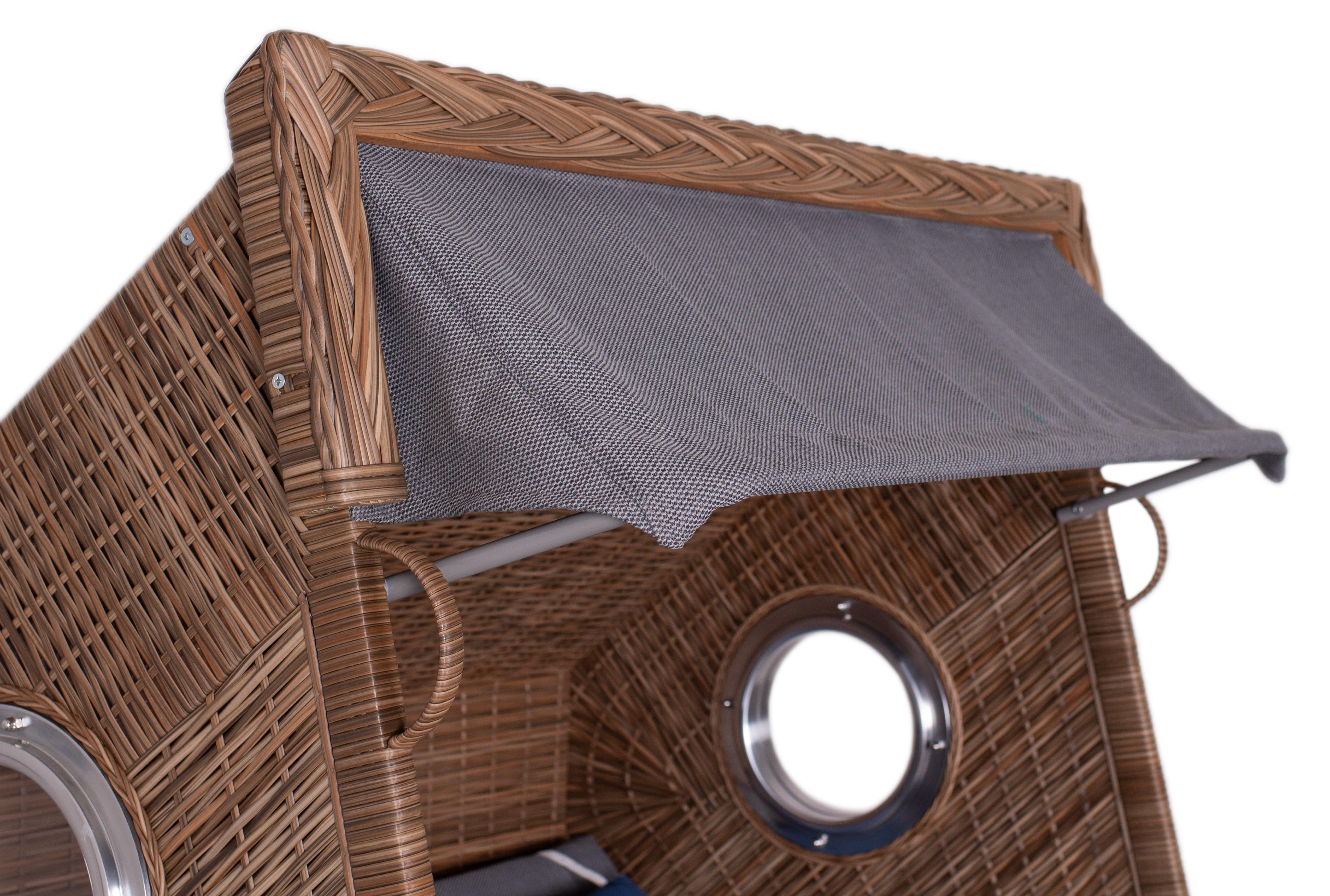 Strandkorb deVries PURE® Cliff XL SUN PE griseum Dessin 486