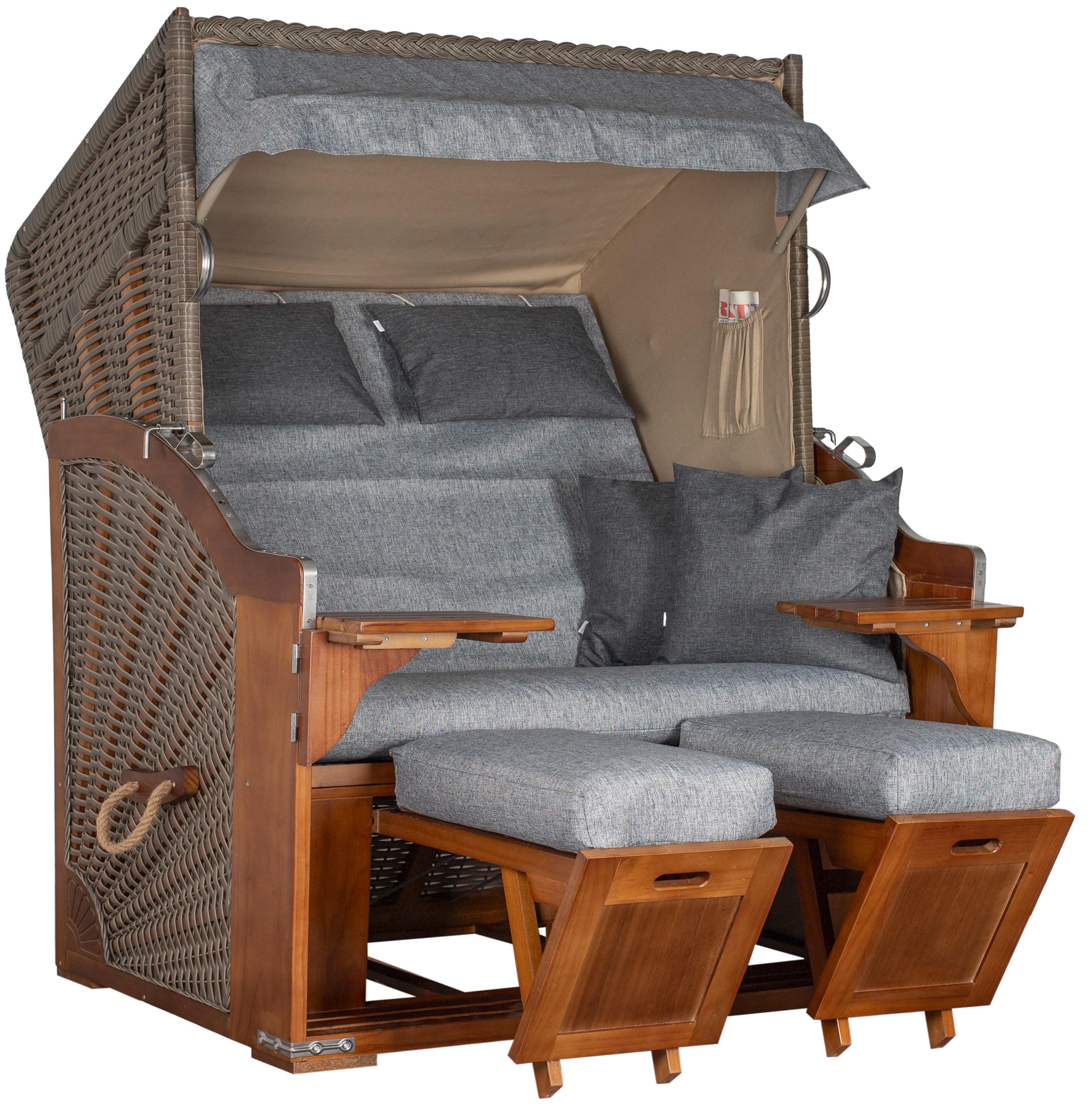 strandkorb-buesum-pinie-pe-mokka-dessin-uni-hellgrau