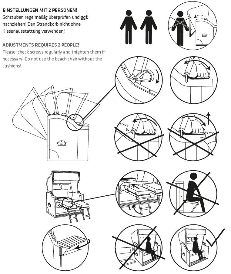 Strandkorb Büsum Pinie PE mokka Dessin anthrazit gestreift inkl. Feuerschale IDAHO