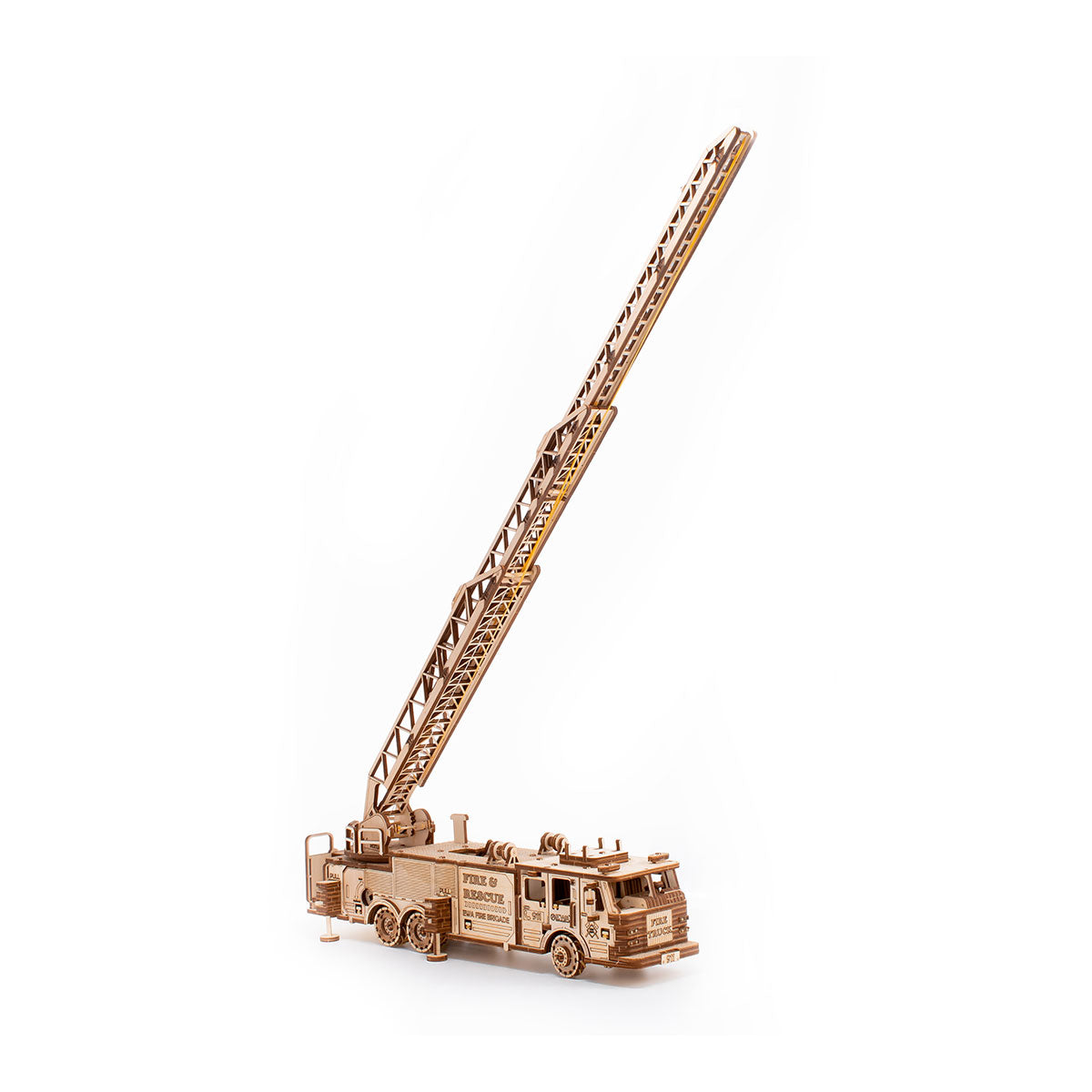 3D-Holzpuzzle Mechanisches Feuerwehrauto