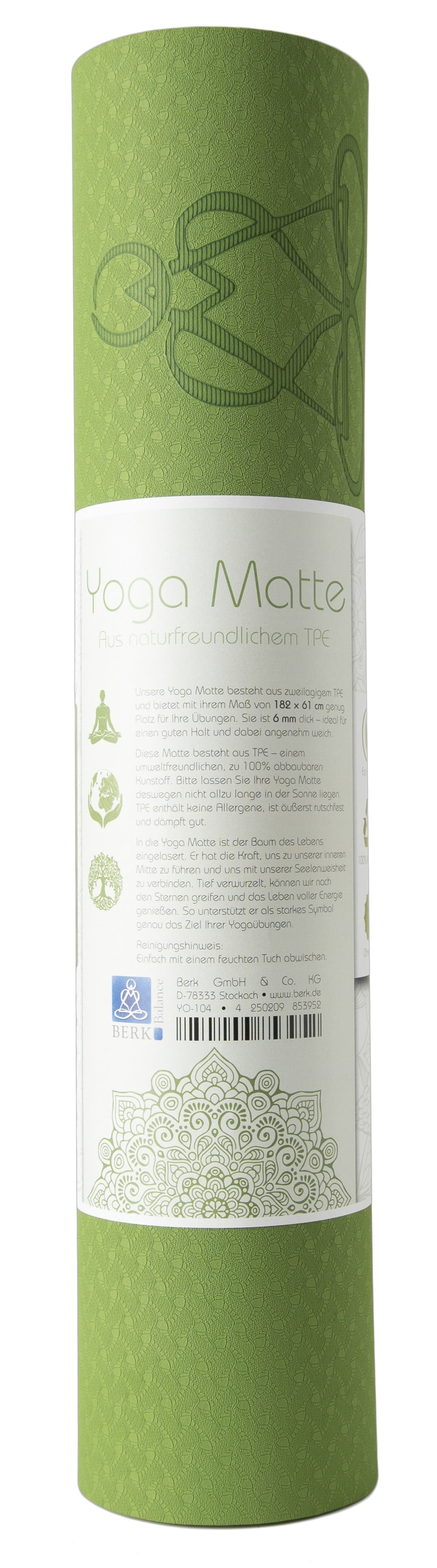 Yogamatte Baum des Lebens (hellgrün)