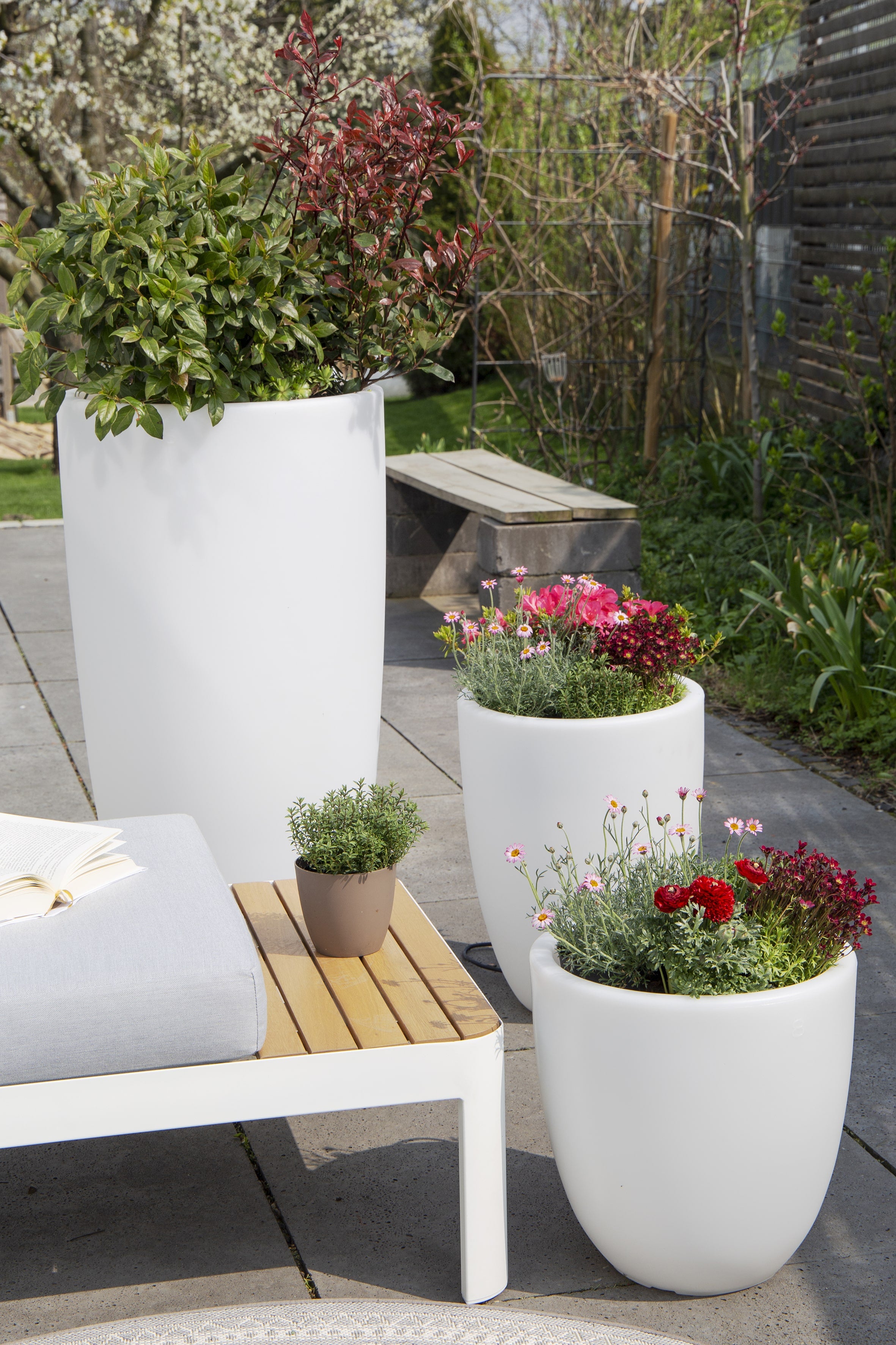 Beleuchteter Blumentopf XL