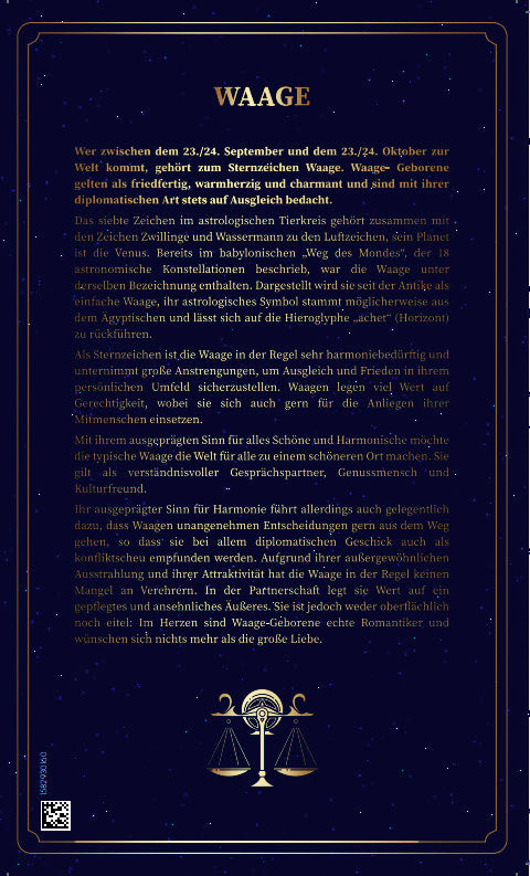 Goldbarren Sternzeichen Waage (mit Zertifikat)