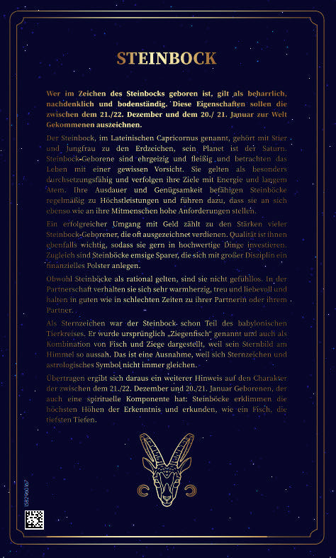 Goldbarren Sternzeichen Steinbock | 22.12. - 20.01. (mit Zertifikat)