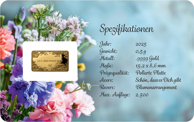 Goldbarren "Schön, dass es dich gibt"