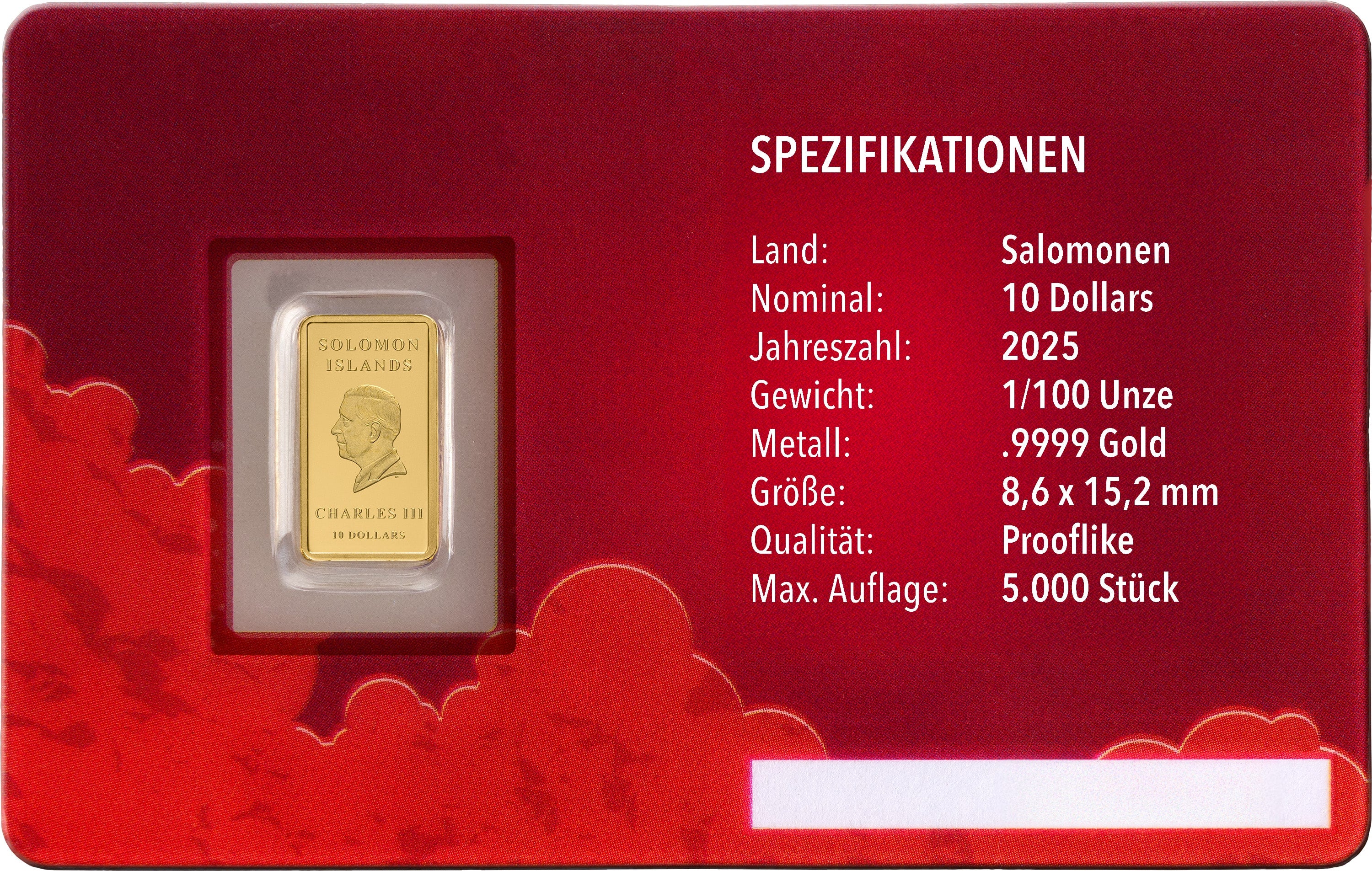 Goldbarren Schutzengel (deutschsprachig)