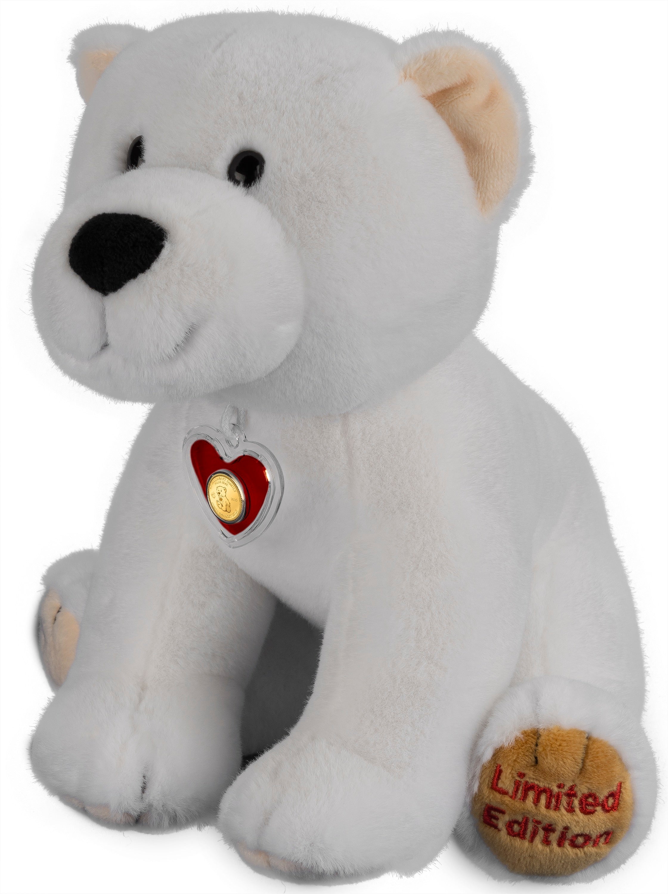 Goldmünze mit Plüsch-Eisbär "Nanook"